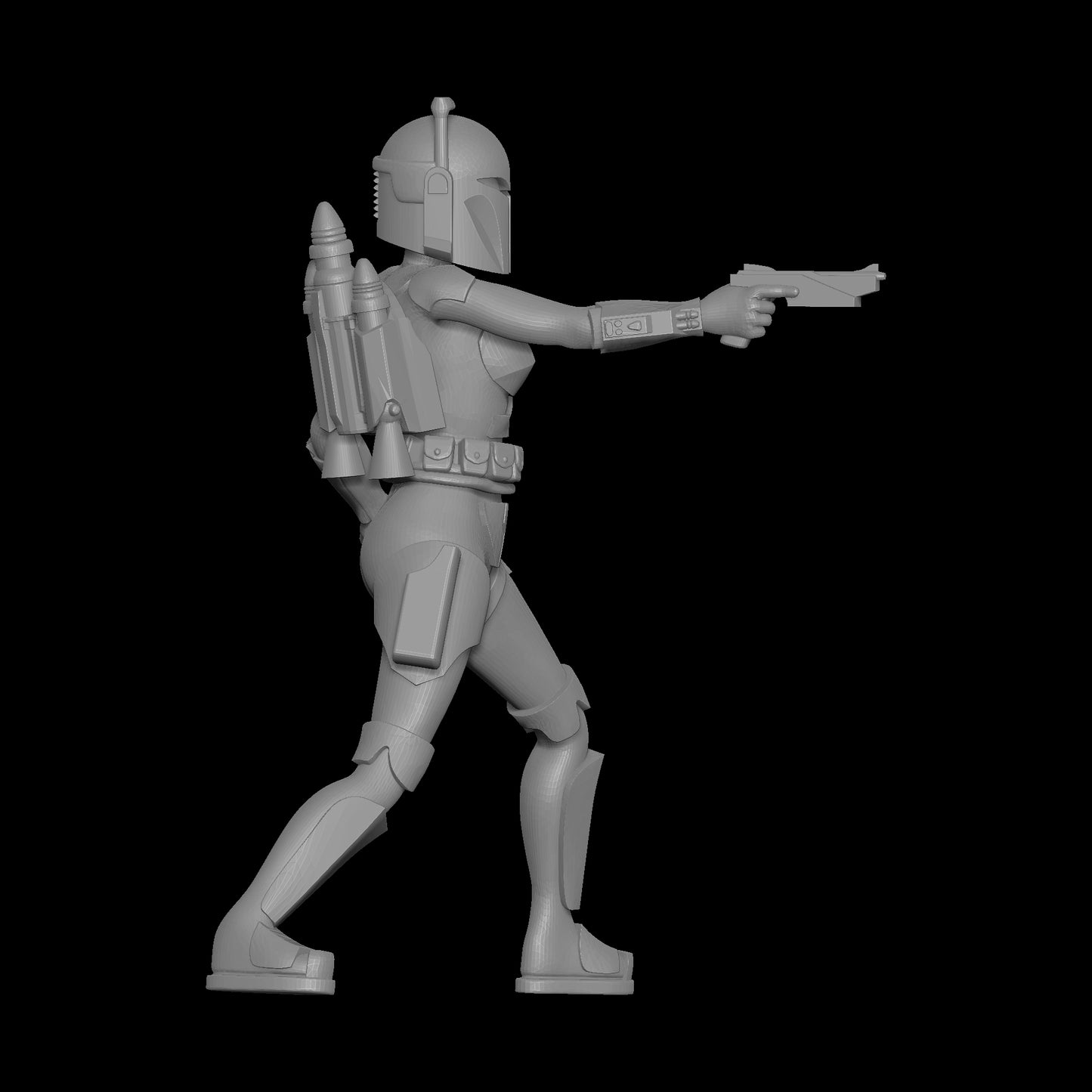Koska Reeves Nite Owl Helmet with One WESTAR-35 Blaster Pistol Right Profile