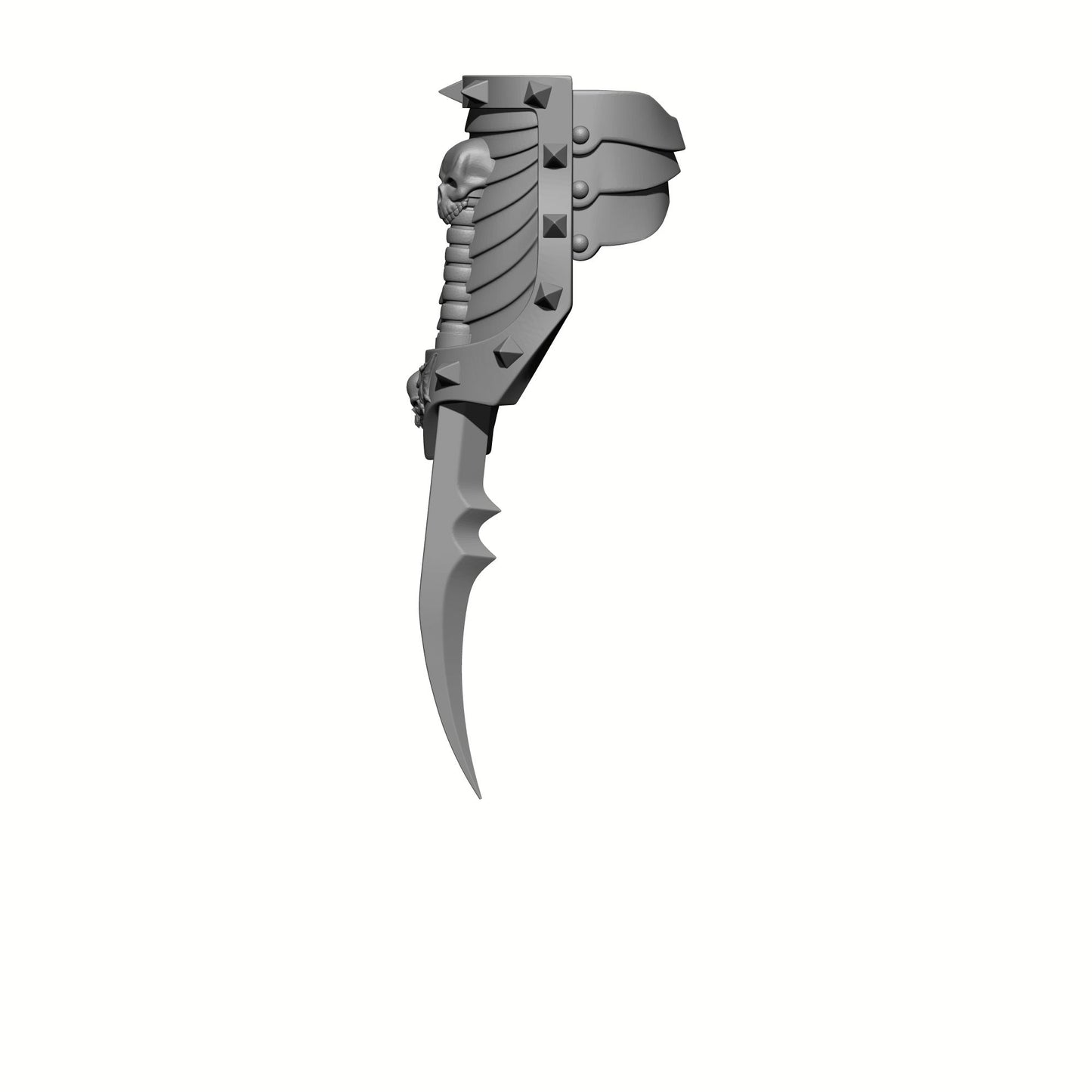 Konrad Curze Night Lords Legion Lightning Claws Compatible with McFarlane Toys Space Marines 1:12th Scale Action Figures Ribbed Pattern Left Angle