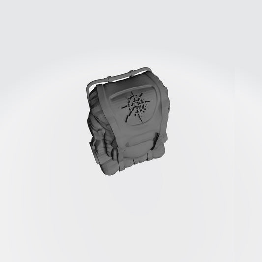Traitor Legion Imperial Guard Wire frame Backpack with Chaos Star for 1/12 scale action figures