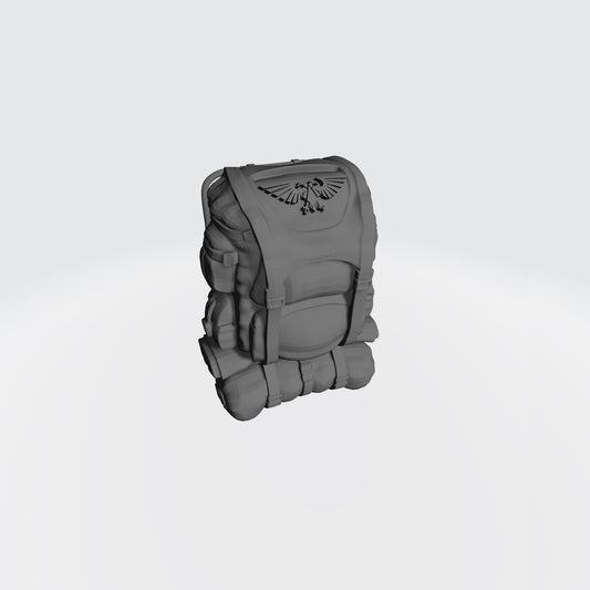 Imperial Guard Wire Frame Backpack with Eagle for 1/12 scale action figures Planetary Defense Forces
