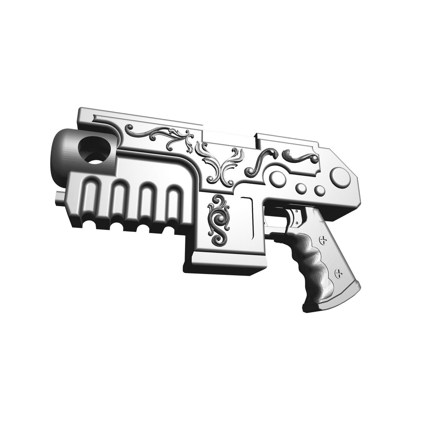 Heavy Bolt Pistol Artificer Pattern for McFarlane Toys Battle Brother Marine Action Figures Custom 1:12th Scale Parts