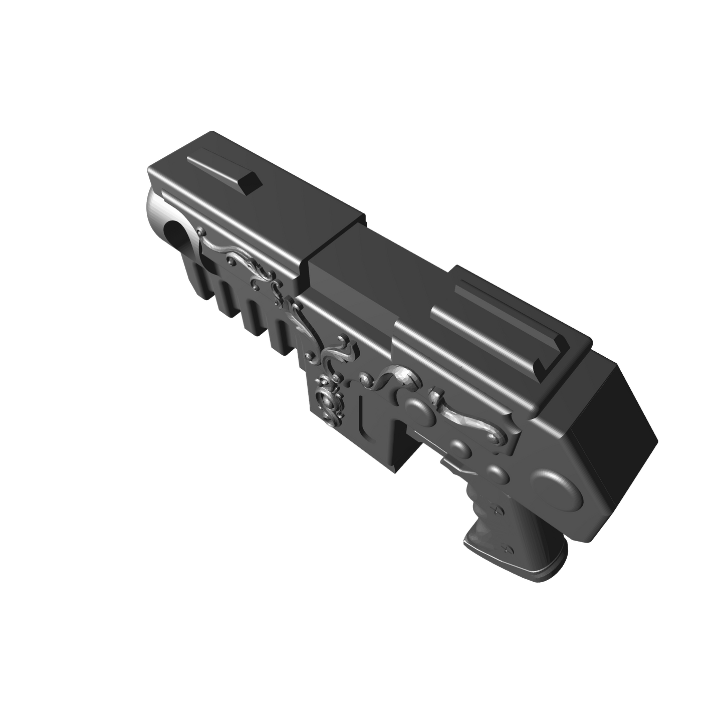 Heavy Bolt Pistol Artificer Pattern for McFarlane Toys Battle Brother Marine Action Figures Custom 1:12th Scale Parts