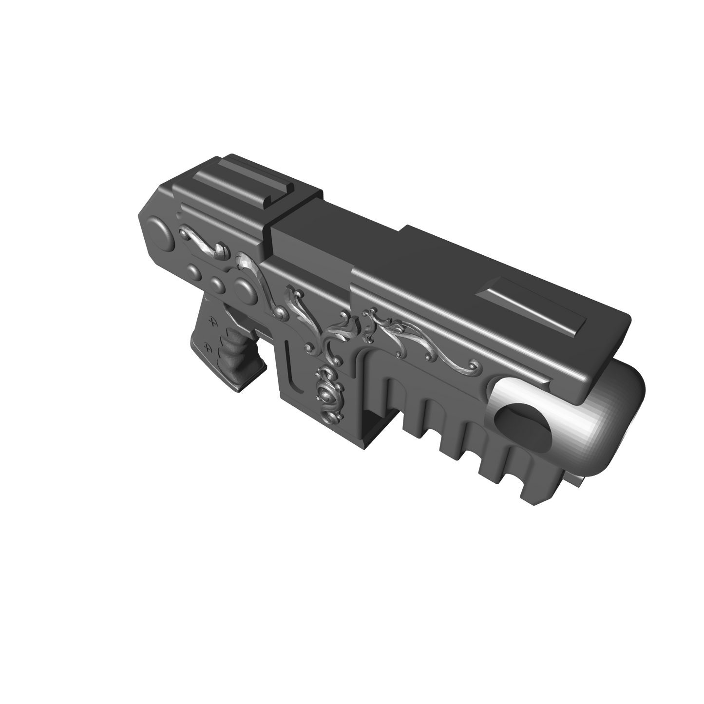 Heavy Bolt Pistol Artificer Pattern for McFarlane Toys Battle Brother Marine Action Figures Custom 1:12th Scale Parts