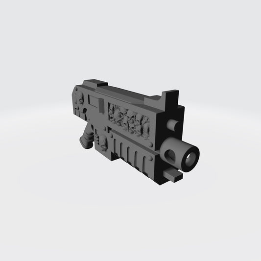 Legion of the Damned Bolter with Skull inlay and Removable Magazine for McFarlane Toys Space Marine Action Figures