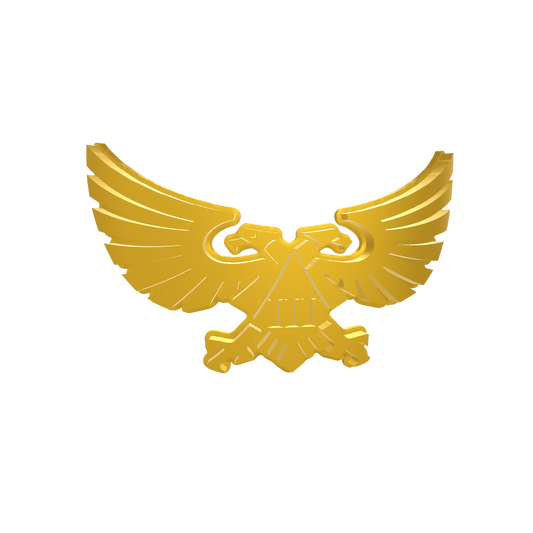 Emperor's Children Legion Winged Aquila with Engraved III Chestplate Decal for McFarlane Toys Space Marine Action Figures Custom 1:10th Scale Part