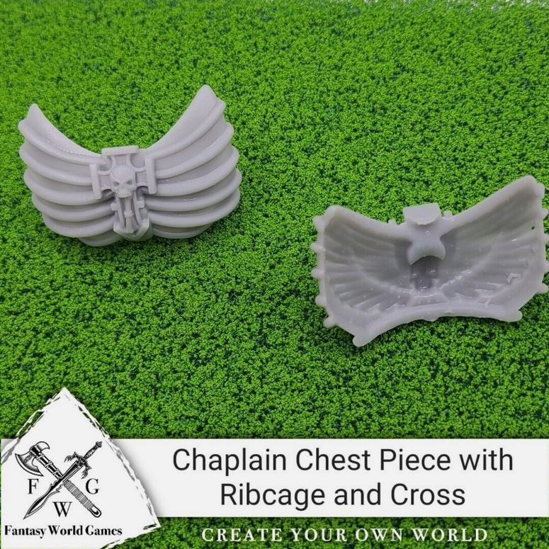 Chaplain Chest Armor with Cross Relic for McFarlane Toys Space Marine Marine Action Figures Custom 1:12th Scale Parts
