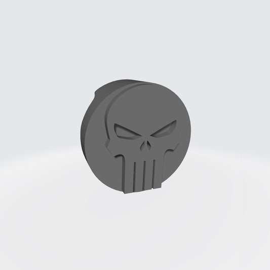 Punisher Chapter Circular Chest Armor Decal compatible with McFarlane Toys Space Marine Action Figures
