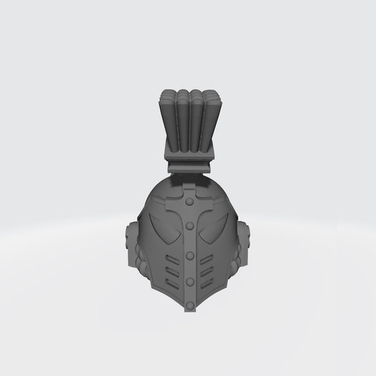Emperor's Children 30k Helmet with Forward Plume compatible with McFarlane Toys Space Marine Action Figures