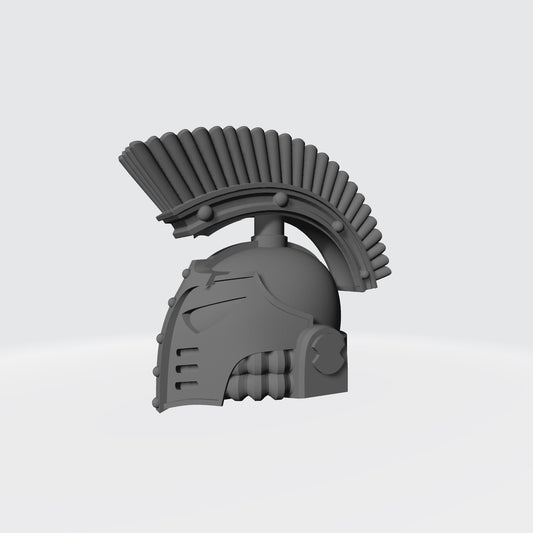 Emperor's Children 30k Helmet with Forward Plume compatible with McFarlane Toys Space Marine Action Figures