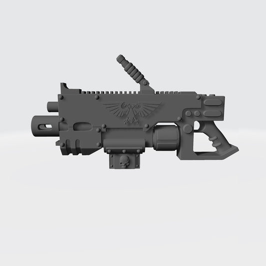 Weapon Heavy Bolter - Executer Cannon with Ammo Belt Connector compatible with McFarlane Toys Space Marines