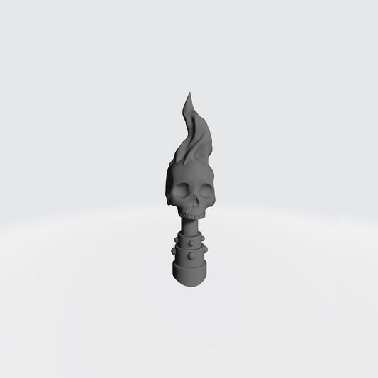 Flaming Skull No Jaw Relic Backpack Accessory for McFarlane Toys Space Marine Action Figures
