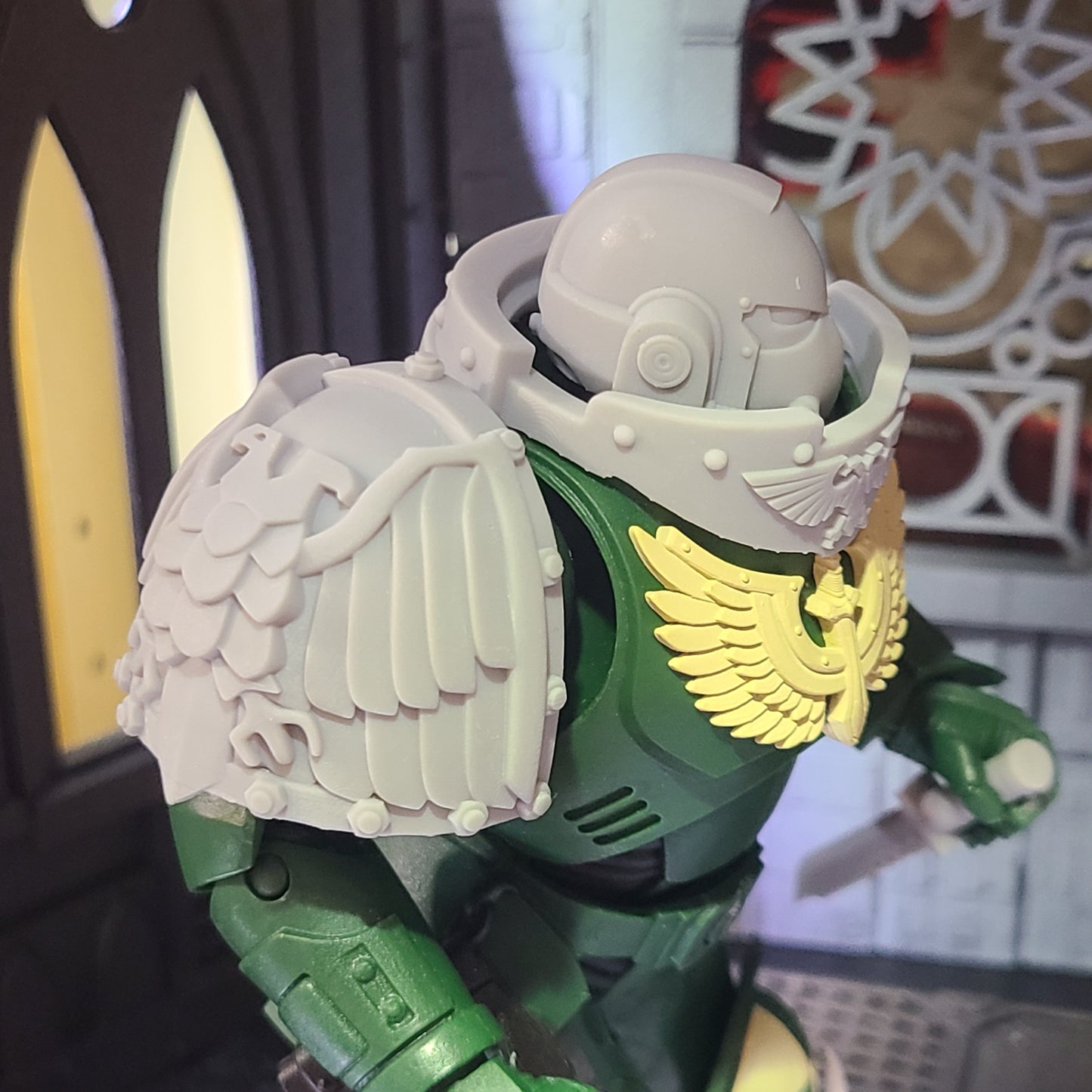 Gorget with Eagle and Rivets for McFarlane Toys Loyalist Marine Action Figures Custom Armor