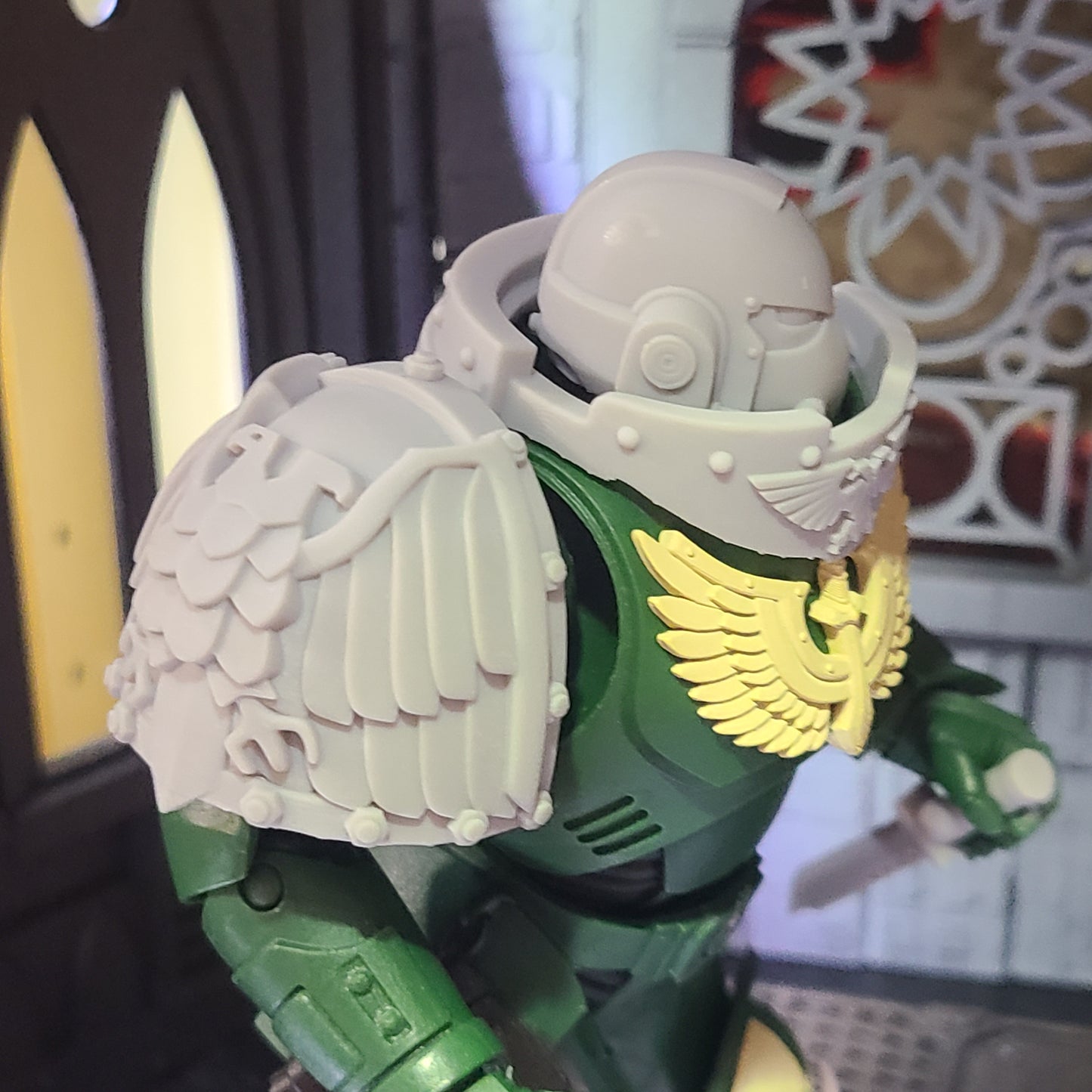 Gorget with Eagle and Rivets for McFarlane Toys Loyalist Marine Action Figures Custom Armor