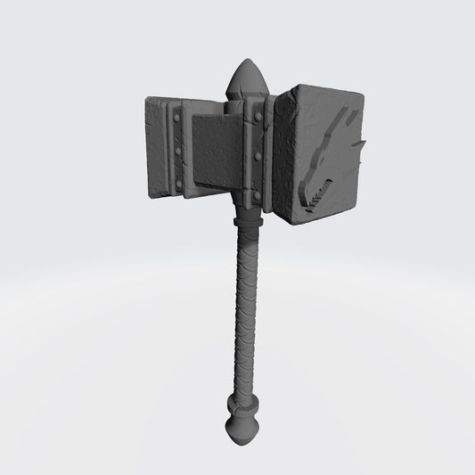 Salamanders Legion Hammer with Insignia for McFarlane Toys Space Marine Action Figures Custom 1:12th Scale Part