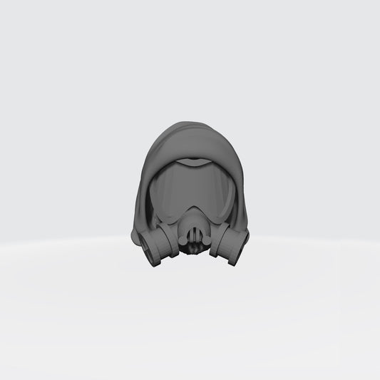 Armageddon Steel  Legion Head Swap with Hood and Gas mask for McFarlane Toys Action Figures
