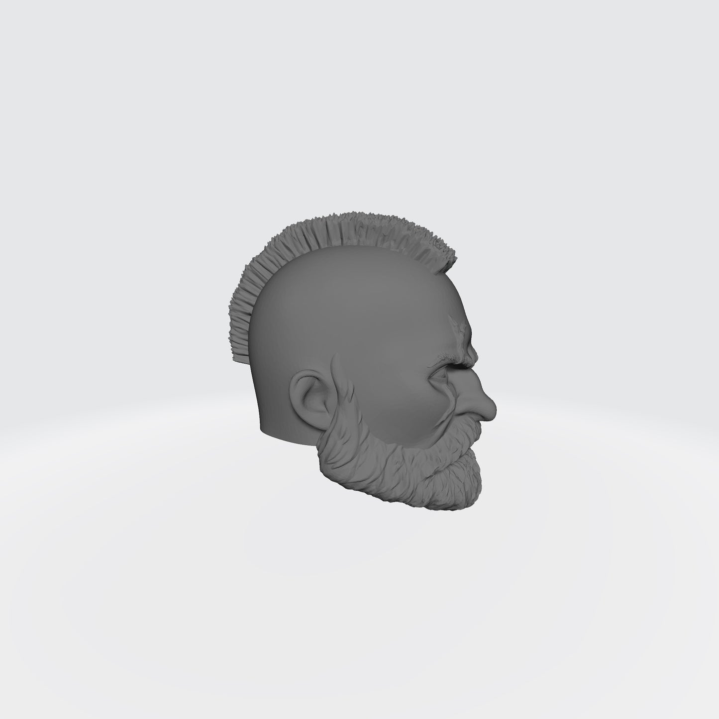 Space Marine Veteran Warrior Space Marine Head with Mohawk, Scarred Right Eye, and Beard for McFarlane Toys Space Marine Action Figures