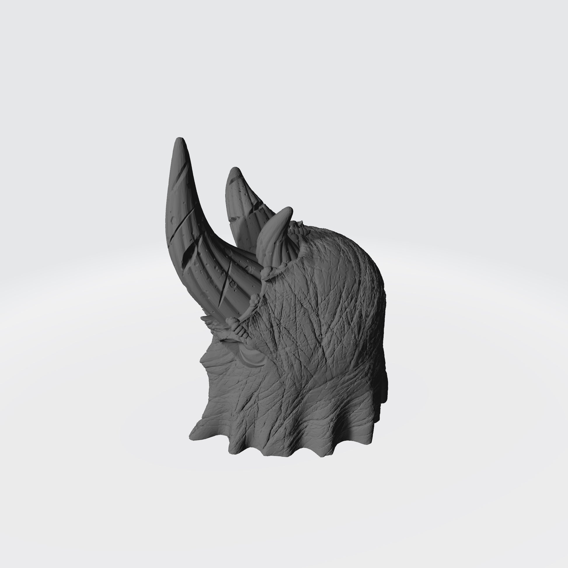 Left Side of Plague Lord Warrior Hooded Helm with Necrotic Damaged Compatible with McFarlane Toys Action Figures Nurgle Chaos  Marines