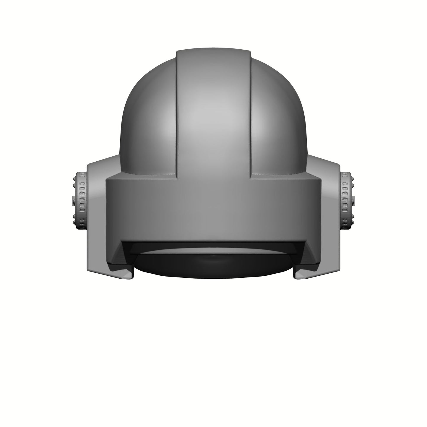 Back of the Veteran Retributors Chapter MKVI Helmet with Cros Compatible with McFarlane Toys Space Marine Action Figures