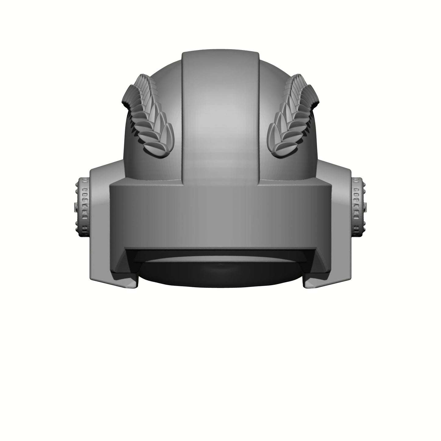 Back of the MKVI Helmet with Imperial Laurel Compatible with McFarlane Toys Space Marine Action Figures