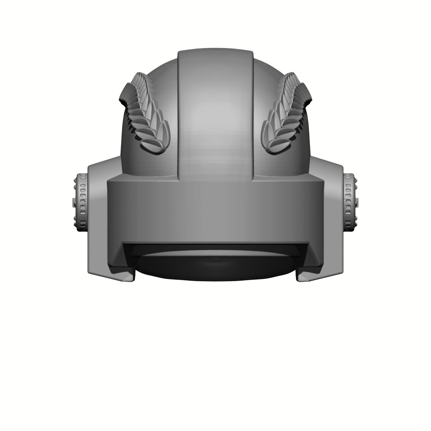 Back of the Retributors Chapter Captain MKVI Helmet with Laurel and Skull Compatible with McFarlane Toys Space Marine Action Figures