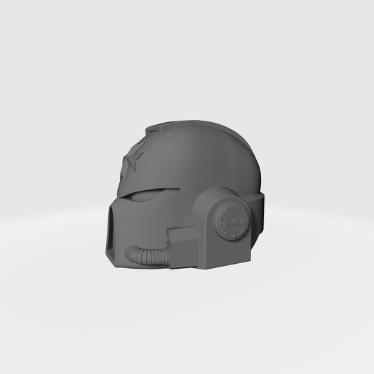 Black Templar Chapter Mark VII Helmet with Maltese Cross compatible with McFarlane Toys Space Marine 1:12 Scale Action FiguresGames