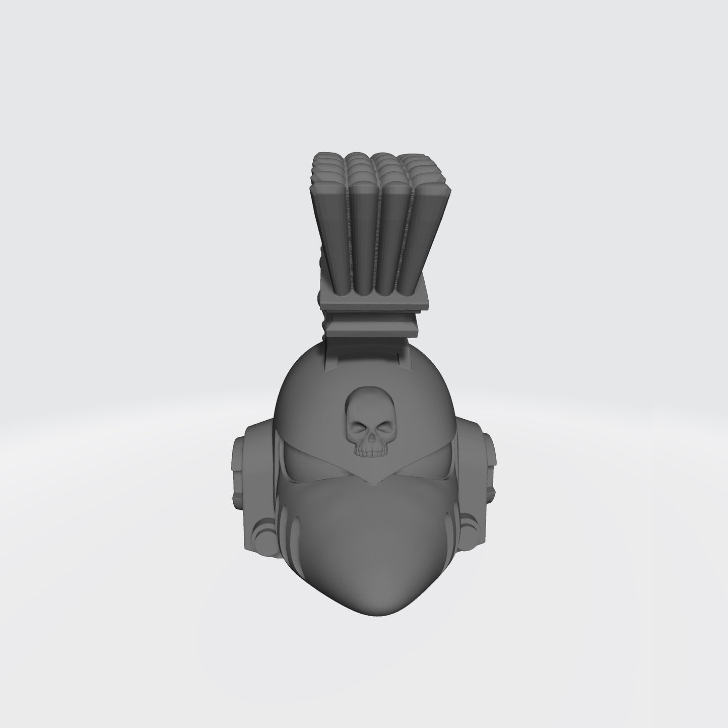 MKVI Helmet (Beaky) with Skull and Forward Facing Plume for McFarlane Toys Space Marine Action Figures