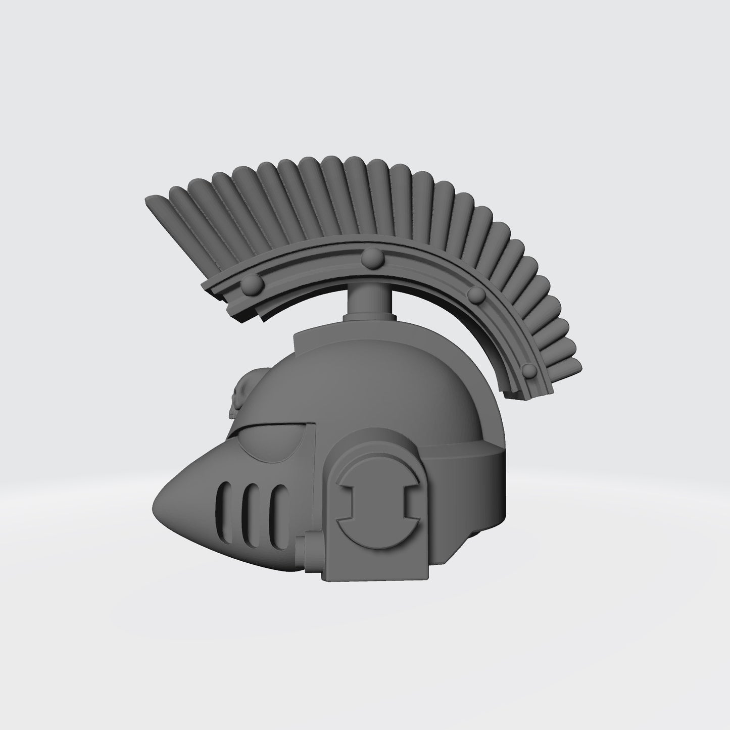 MKVI Helmet (Beaky) with Skull and Forward Facing Plume for McFarlane Toys Space Marine Action Figures