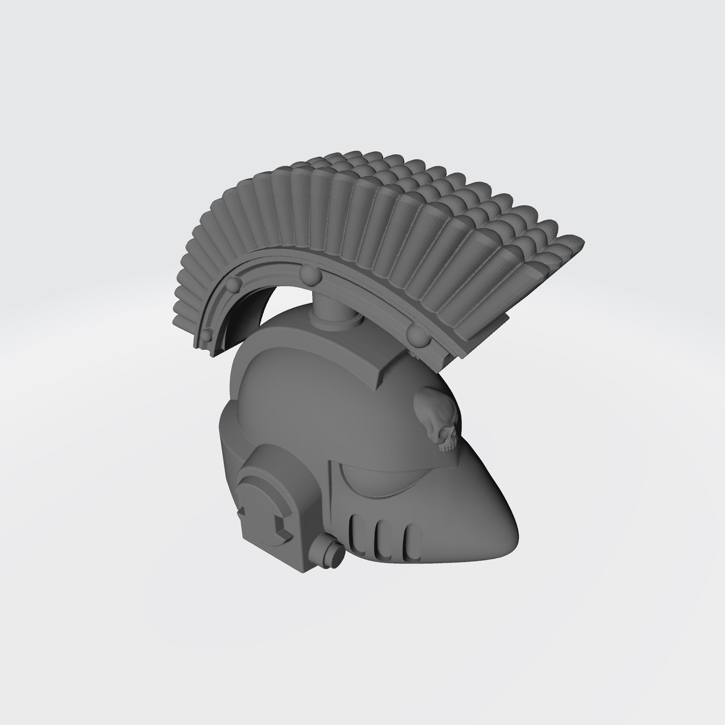 MKVI Helmet (Beaky) with Skull and Forward Facing Plume for McFarlane Toys Space Marine Action Figures