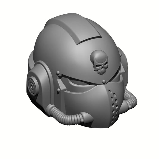 Battle Brother Helmet with One Tube and Skull for McFarlane Toys Space Marine Action Figures