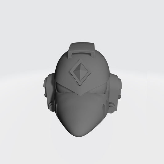 Custom Space Wolf Helmet MKVI with Gem Compatible with Miniatures and Action Figures