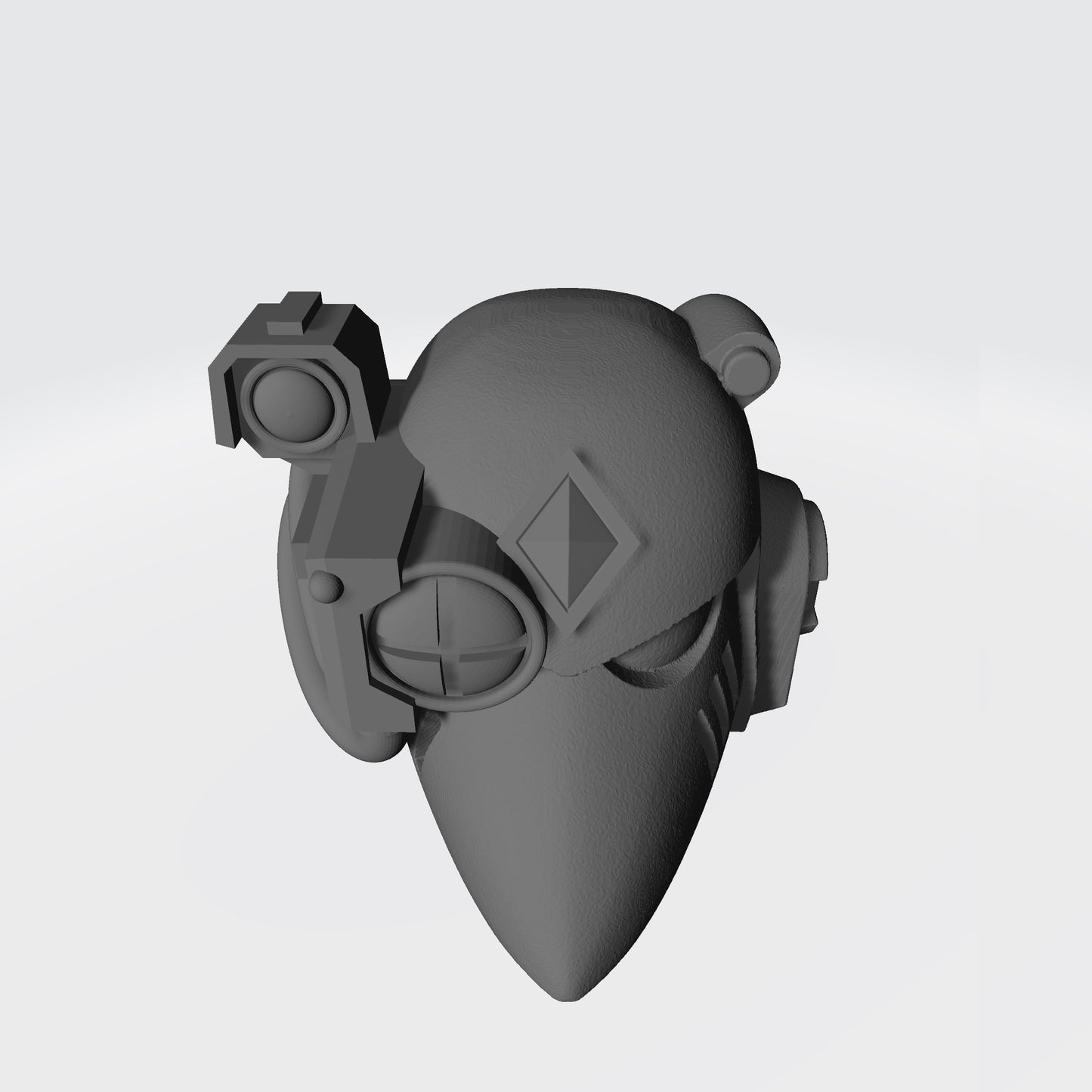 Custom Space Wolf Helmet MKVI with Optics and Diamond Compatible with Miniatures and Action Figures