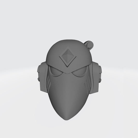 Space Wolf Helmet MKVI with Gem and Sensor Compatible with Miniatures and Action Figures