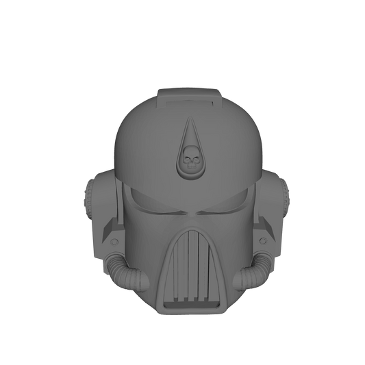 Angels Vermillion Chapter Mark VII Helmet with Blood Drop and Skull for McFarlane Toys Space Marine Action Figures