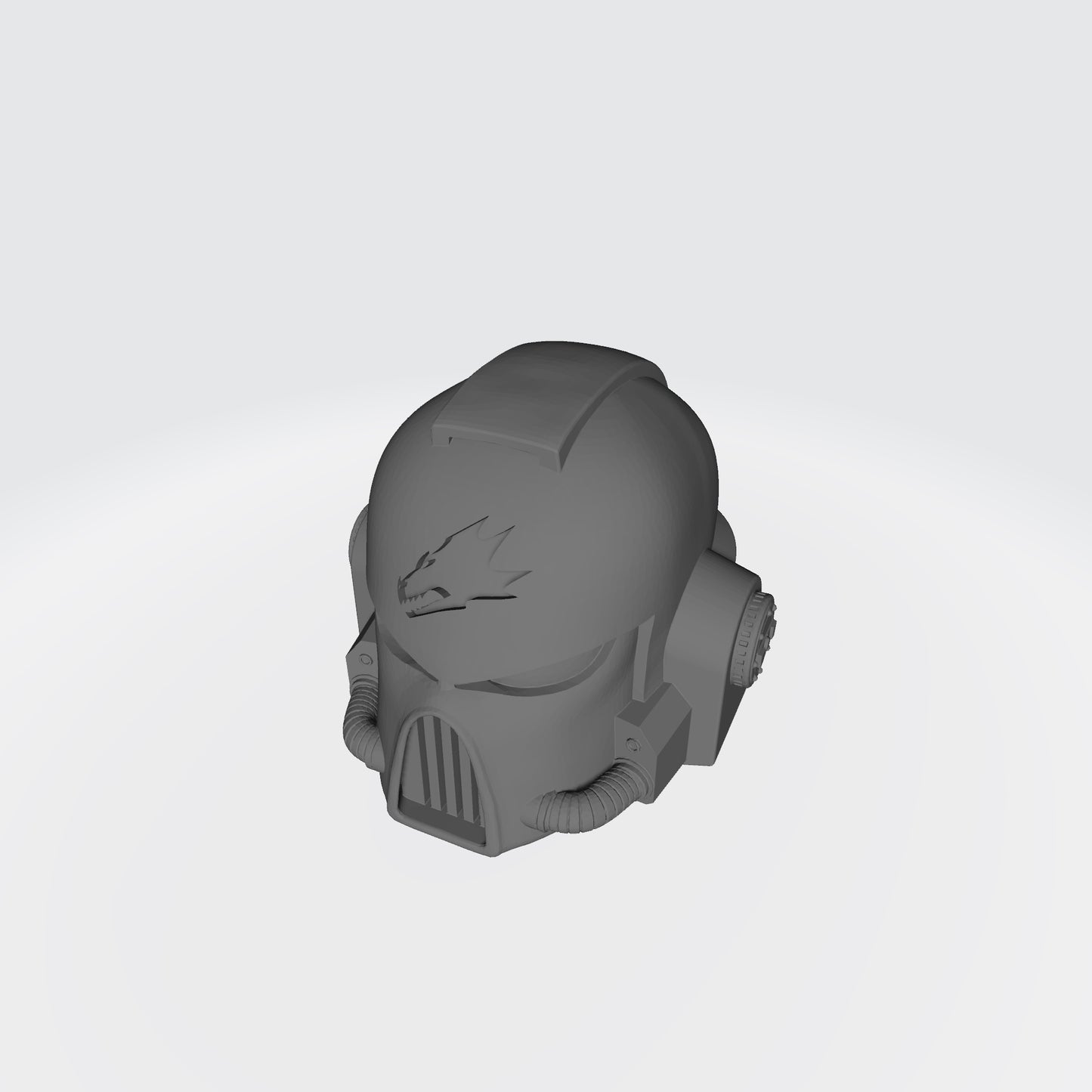 Salamanders Legion MKVII Helmet with Engraved Insignia Compatible with McFarlane Space Marine Action Figures