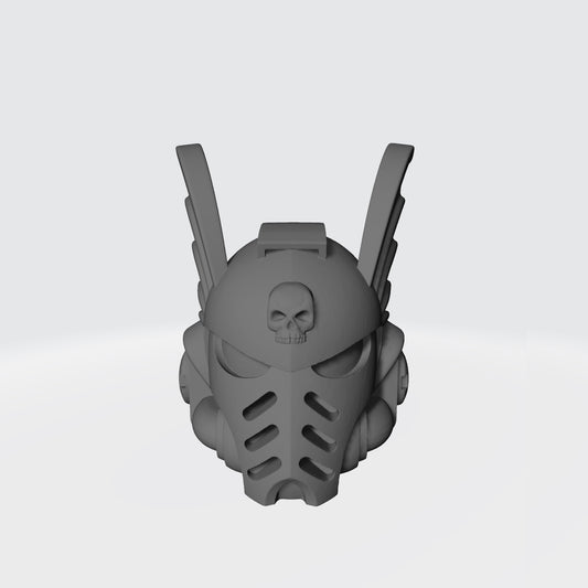Custom Night Lords Mark X Tacticus Helmet with Demon Wings and Skull compatible with McFarlane Toys Battle Brother Action Figures