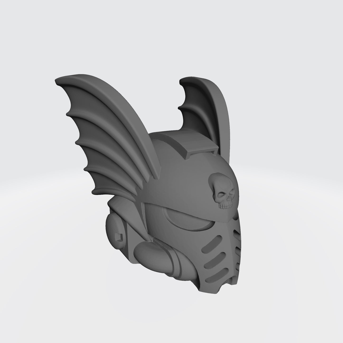 Custom Night Lords Mark X Tacticus Helmet with Demon Wings and Skull compatible with McFarlane Toys Battle Brother Action Figures