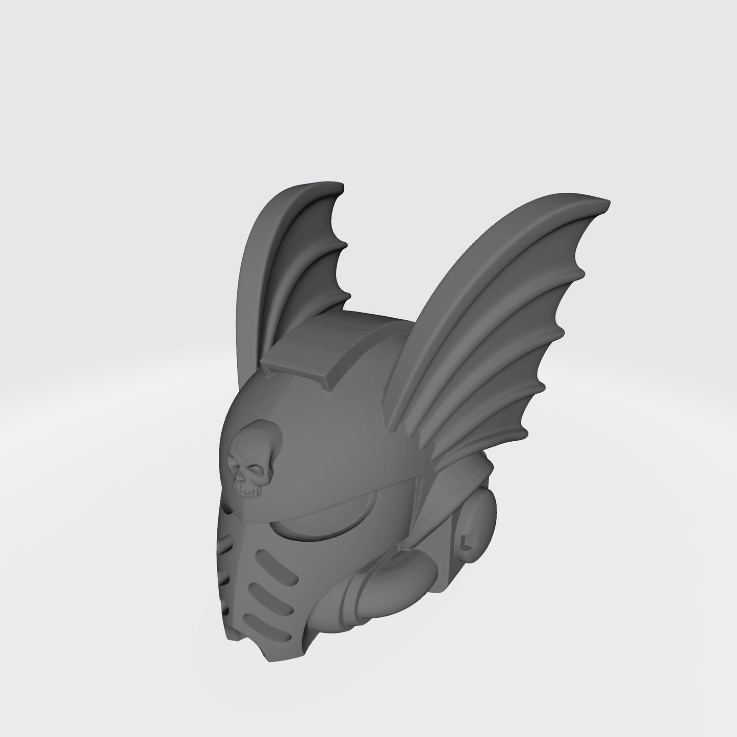 Custom Night Lords Mark X Tacticus Helmet with Demon Wings and Skull compatible with McFarlane Toys Battle Brother Action Figures