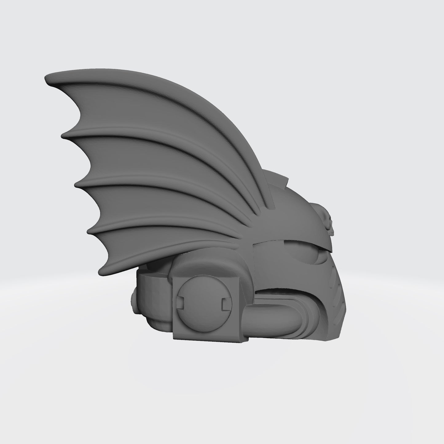 Custom Night Lords Mark X Tacticus Helmet with Demon Wings and Skull compatible with McFarlane Toys Battle Brother Action Figures