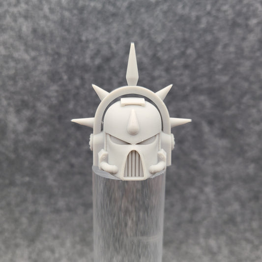 Blood Angels Legion Mark VII Helmet with Blood Drop and Iron Spiked Halo for McFarlane Toys Action Figures