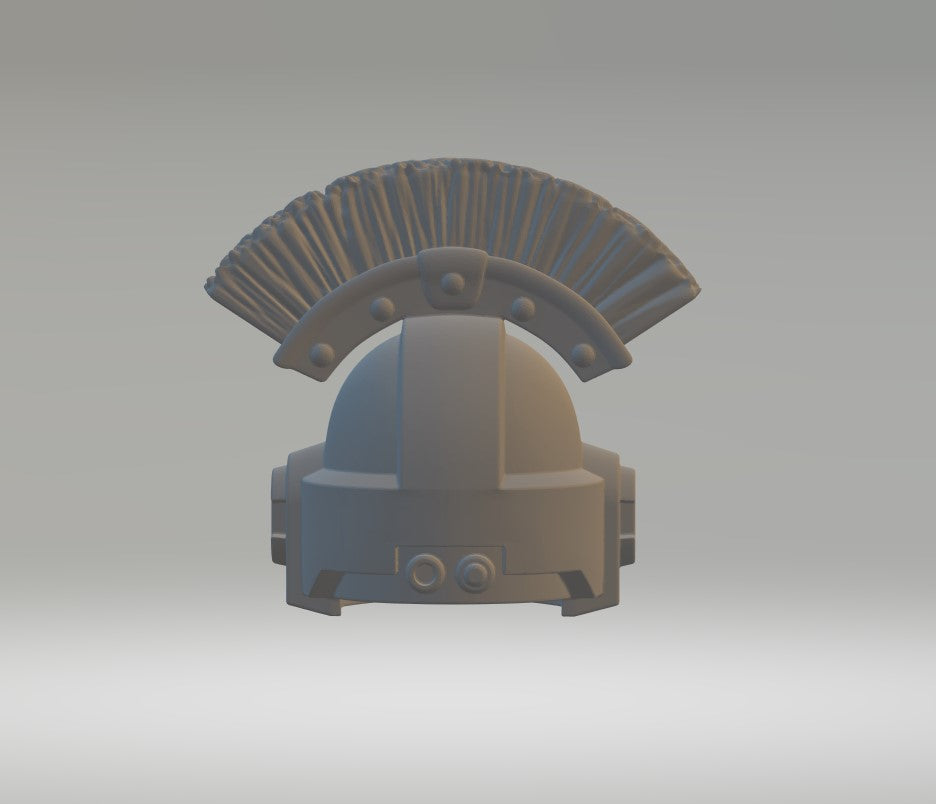 Back of the MK IV (Imperial Maximus) Helmet with Crest compatible with McFarlane Toys Space Marines