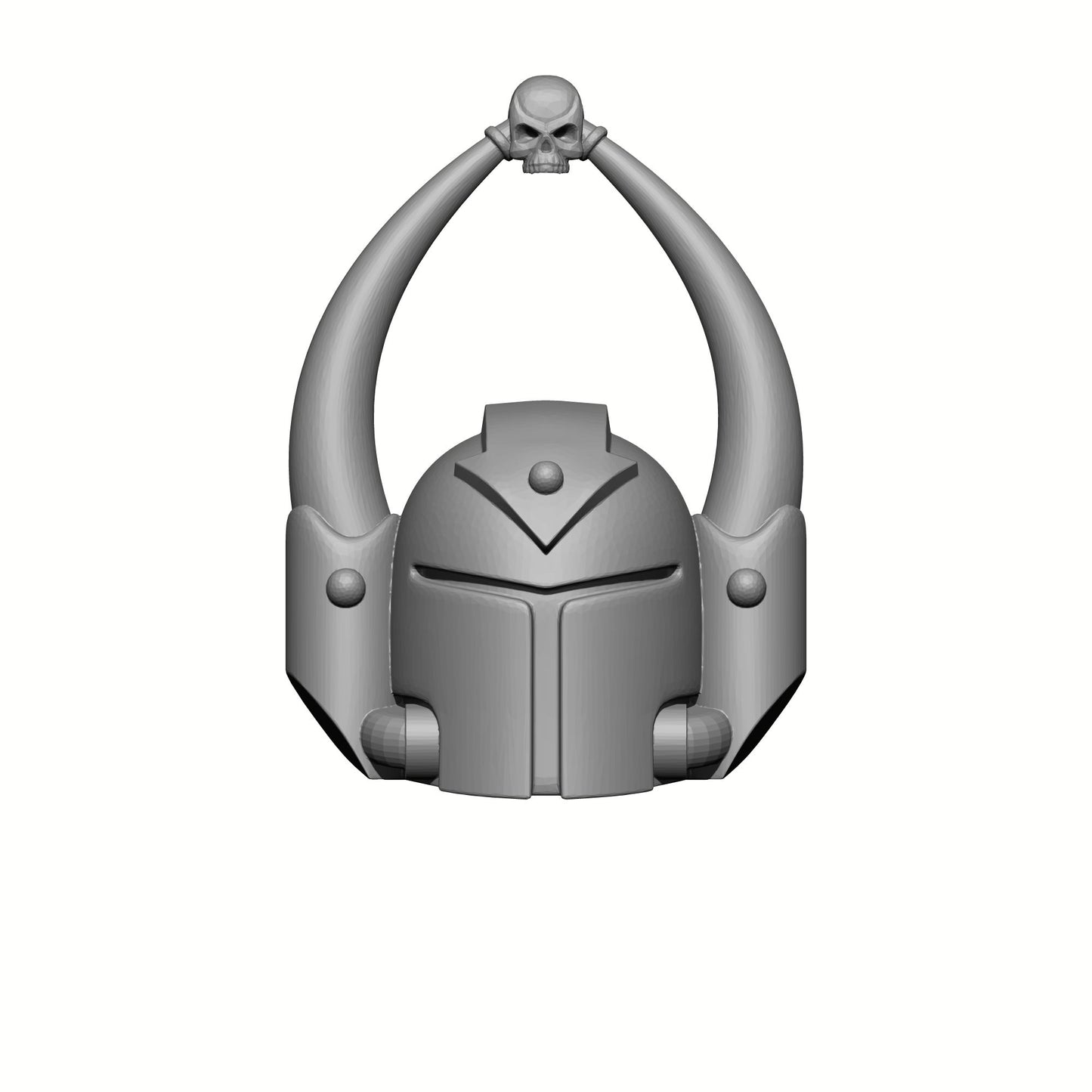Space Crusader Helmet with Arrows, Horns, and Skull for McFarlane Toys Space Marine Action Figures