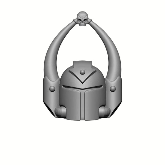 Space Crusader Helmet with Arrows, Horns, and Skull for McFarlane Toys Space Marine Action Figures