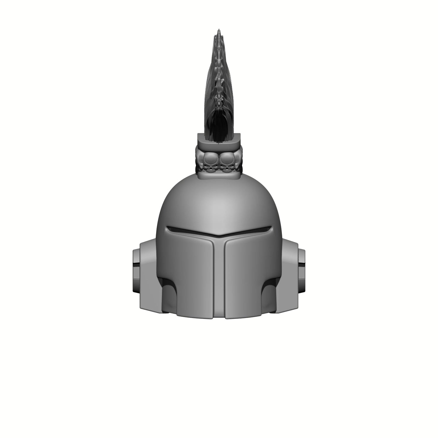 Space Crusader Helmet with Mohawk and Skulls for McFarlane Toys Space Marine Action Figures