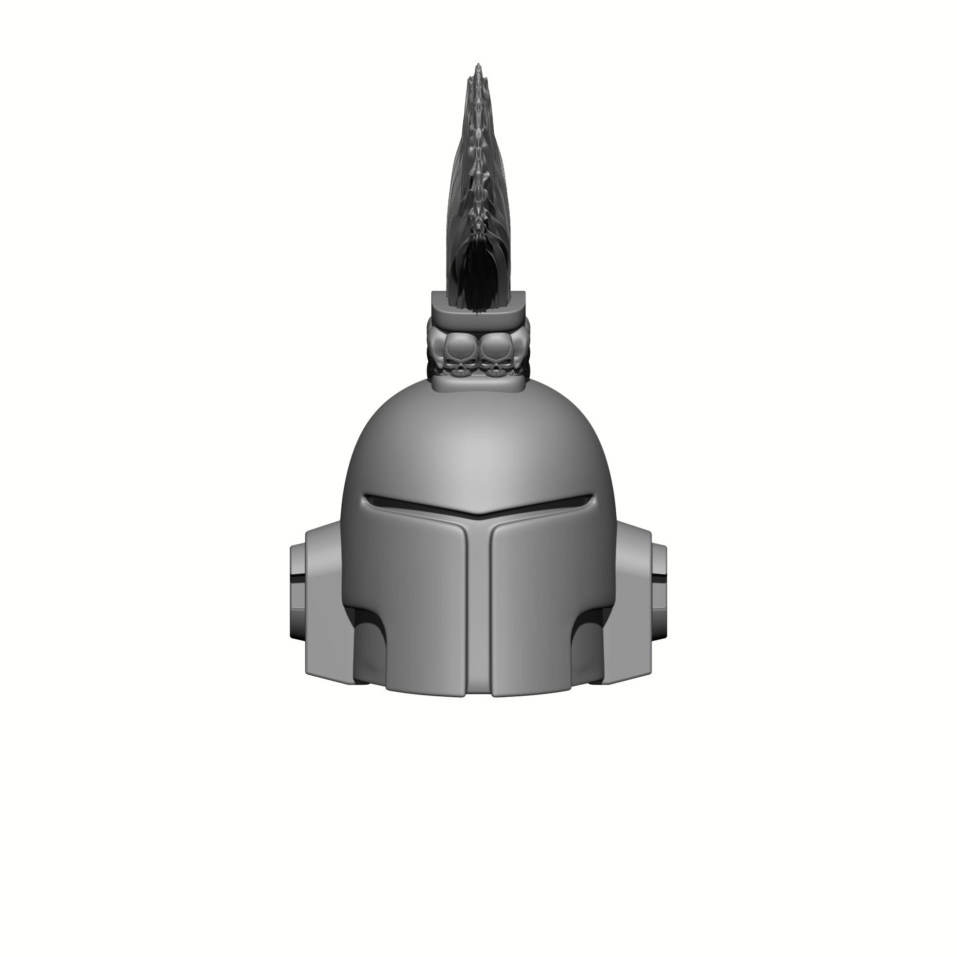 Space Crusader Helmet with Mohawk and Skulls for McFarlane Toys Space Marine Action Figures
