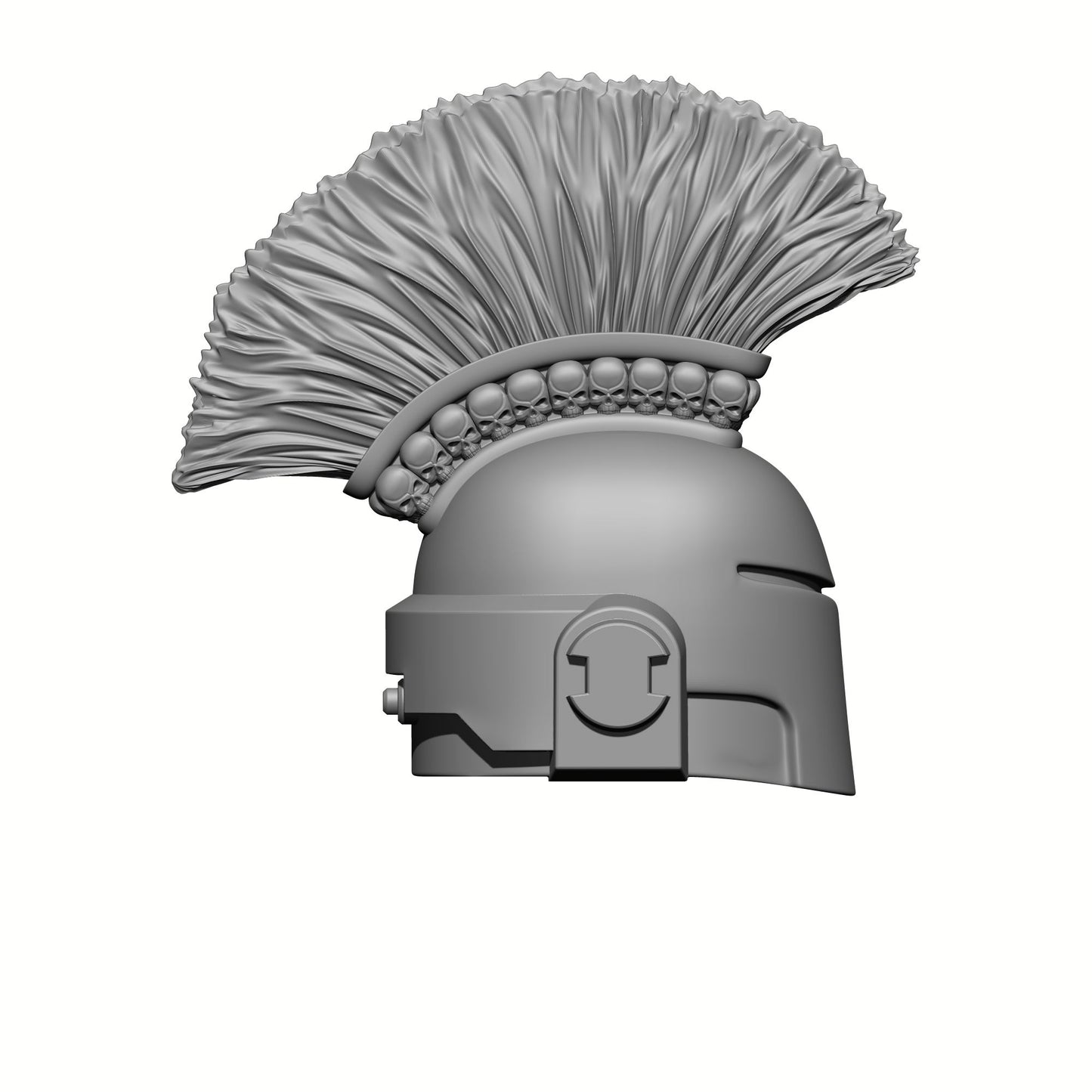 Space Crusader Helmet with Mohawk and Skulls for McFarlane Toys Space Marine Action Figures