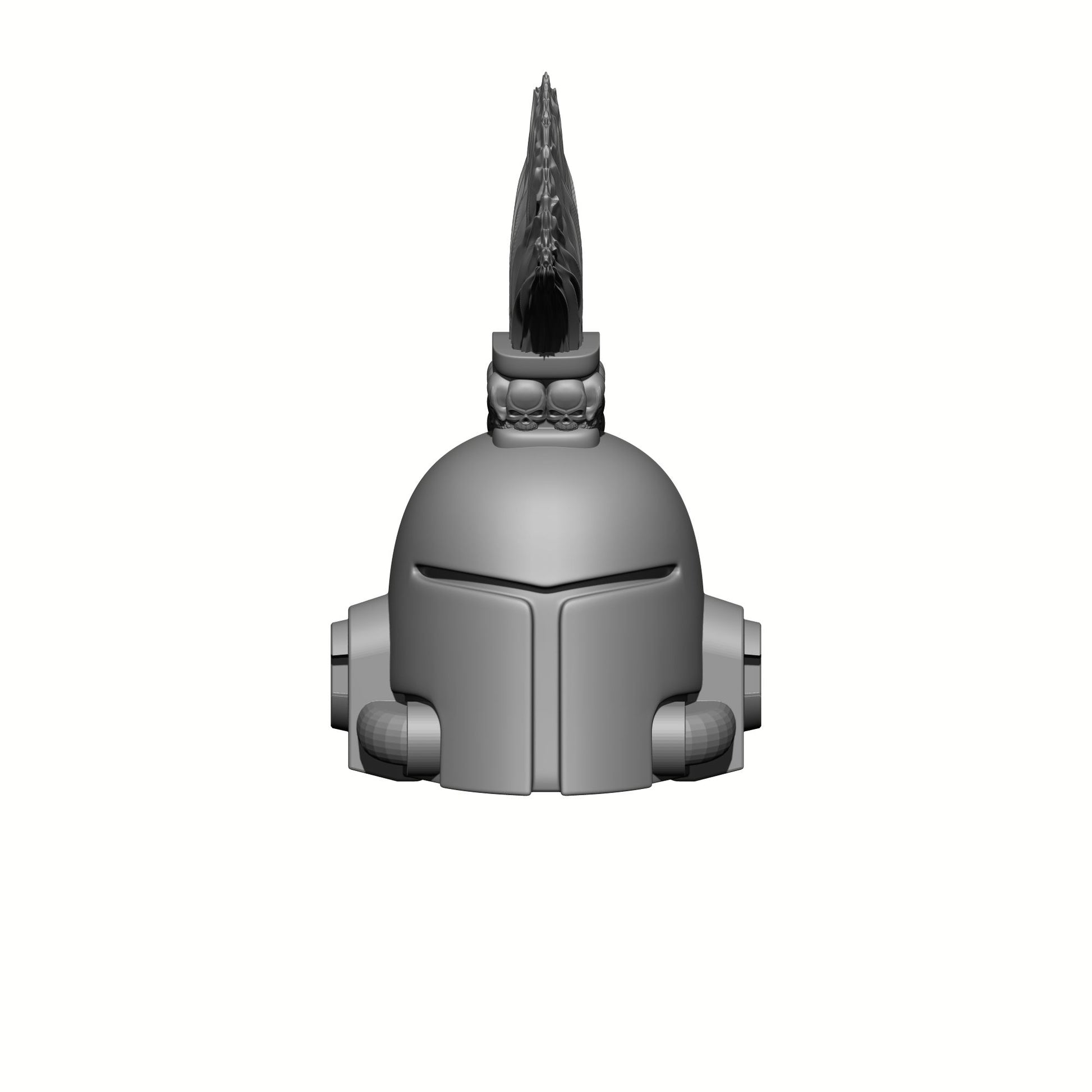 Space Crusader Helmet with Mohawk, Skulls, and Tubes for McFarlane Toys Space Marine Action Figures
