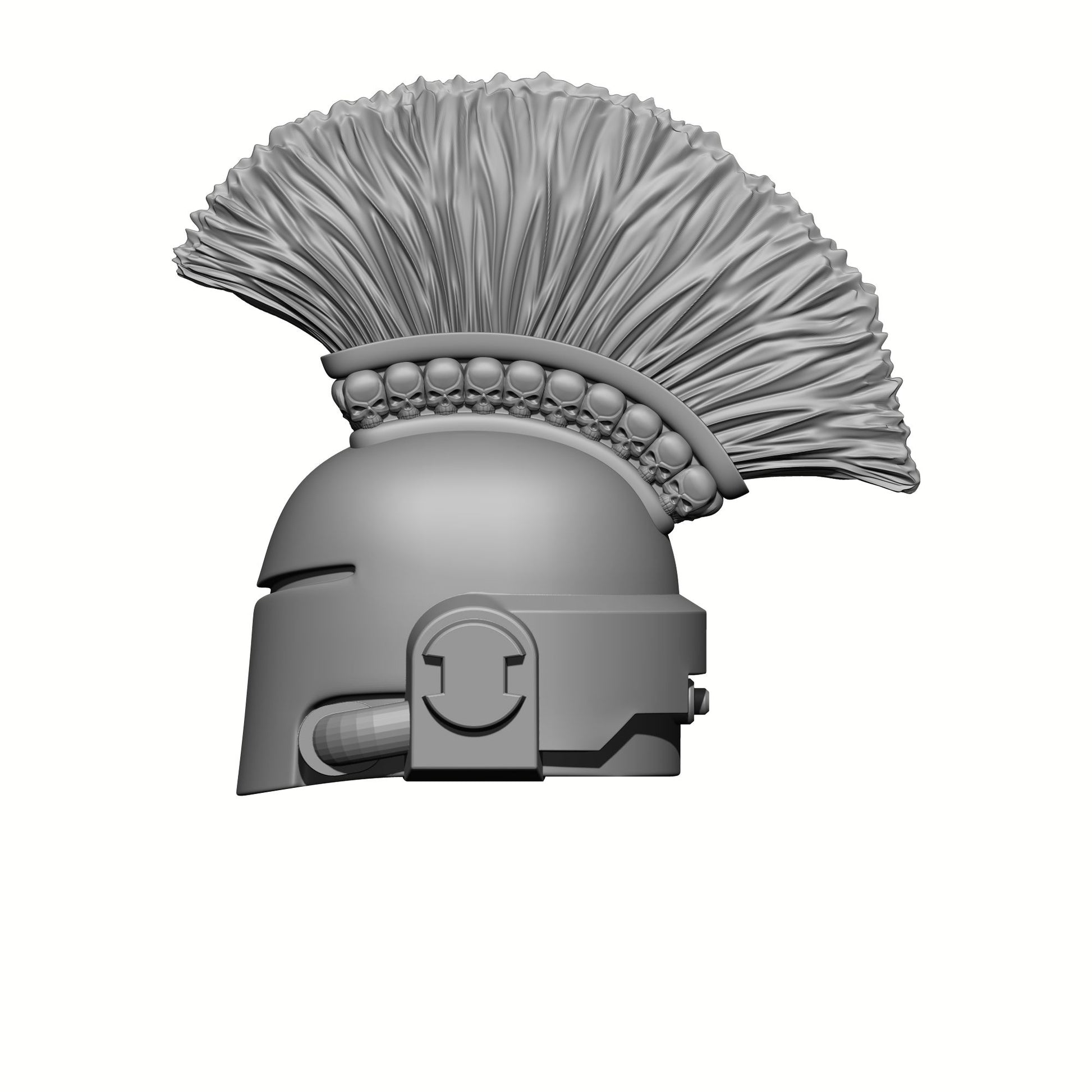 Space Crusader Helmet with Mohawk, Skulls, and Tubes for McFarlane Toys Space Marine Action Figures