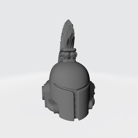 Space Crusader Helmet with Mohawk, Skulls, and Tubes Ver. 2 for McFarlane Toys Loyalist Marine Action Figures