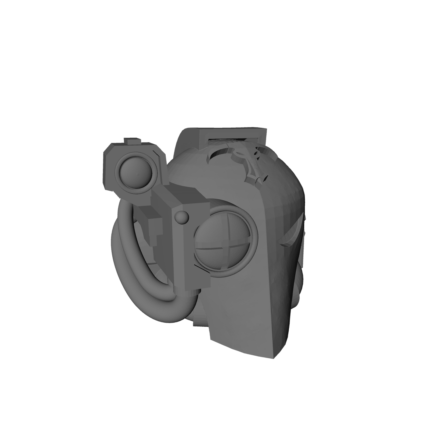 Minotaurs Chapter Spartan Helmet with Right Optic for McFarlane Toys Space Marines Action Figures