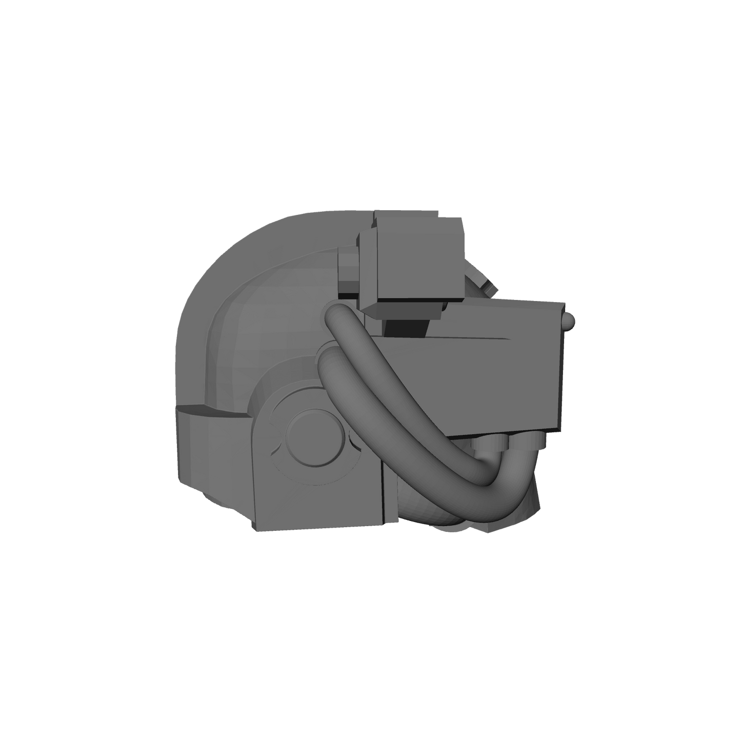 Minotaurs Chapter Spartan Helmet with Right Optic for McFarlane Toys Space Marines Action Figures